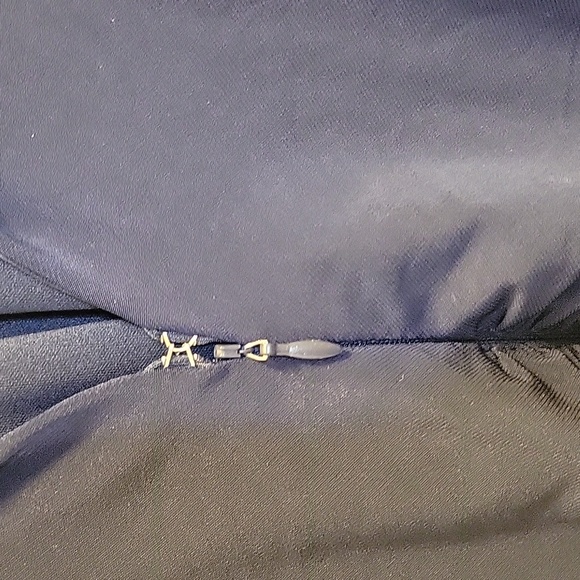 Le Chateau Ruched Navy Blue Dress - Picture 3 of 5